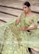 Sequins Work Pista Green Net Lehenga Choli